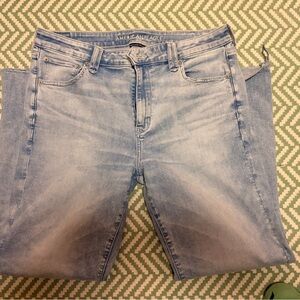 American Eagle Outfitters Light Blue Straight Leg Jeans